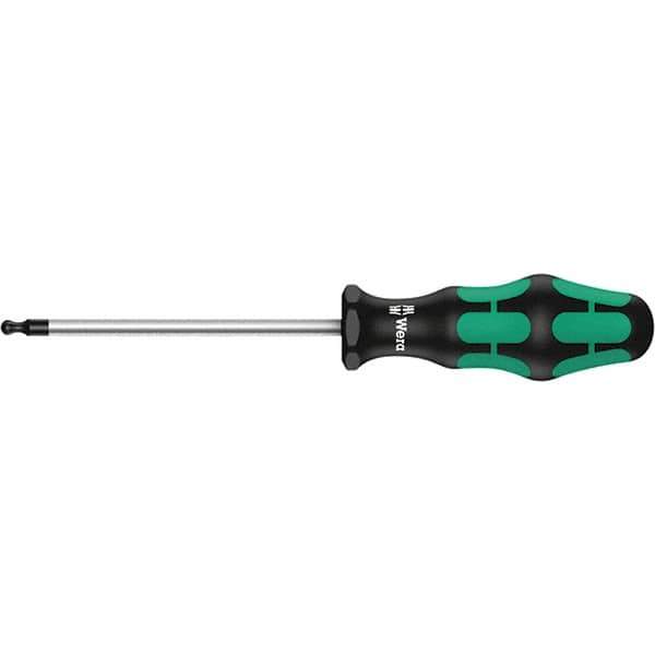 Wera - T15 Torx Driver - 3-1/8" Blade Length, 7-1/64" OAL, Ergonomic Handle, Chrome Plated Steel - Industrial Tool & Supply