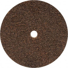 WALTER Surface Technologies - 4-1/2" Coarse Grade Aluminum Oxide Deburring Disc - 7/16" Center Hole, Hook & Loop Connection, Tan, 11,000 Max RPM - Industrial Tool & Supply