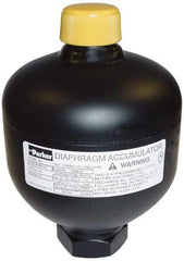 Parker - 45 Lb. Capacity, 3,620 psi Max Working Pressure, 6.65" High, Hydrin Diaphragm Accumulator - 4.87" Diam - Industrial Tool & Supply