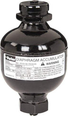 Parker - 10 Lb. Capacity, 3,620 psi Max Working Pressure, 4.69" High, Hydrin Diaphragm Accumulator - 2.95" Diam, 6 SAE Port Thread - Industrial Tool & Supply