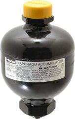 Parker - 20 Lb. Capacity, 3,045 psi Max Working Pressure, 5.55" High, Hydrin Diaphragm Accumulator - 3.74" Diam, 8 SAE Port Thread - Industrial Tool & Supply