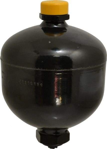 Parker - 60 Lb. Capacity, 3,045 psi Max Working Pressure, 7.09" High, Hydrin Diaphragm Accumulator - 5.36" Diam, 8 SAE Port Thread - Industrial Tool & Supply