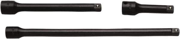 SK - 3/8" Drive Socket Impact Extension Set - 3 Pieces, Includes 3, 6, 10" Lengths - Industrial Tool & Supply