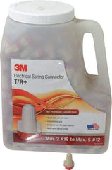 3M - 2, 18 to 5, 12 AWG, 600 Volt, Flame Retardant, Wing Twist on Wire Connector - Red & Tan, 221°F - Industrial Tool & Supply