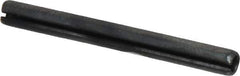 Made in USA - 5/32" Diam x 1-1/2" Long Slotted Spring Pin - Grade 1070-1090 Alloy Steel, Black Oxide Finish - Industrial Tool & Supply