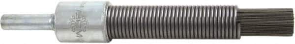 Brush Research Mfg. - 1/2" Brush Diam, End Brush - 1/4" Diam Shank, 1,200 Max RPM - Industrial Tool & Supply