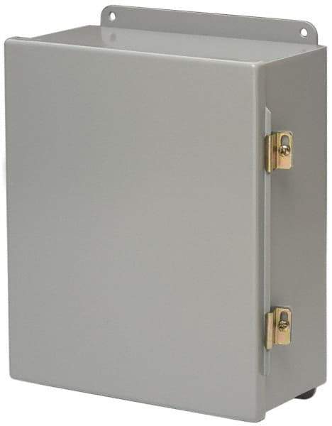 Cooper B-Line - Steel Standard Enclosure Hinge Flat Cover - NEMA 12, 13, 10" Wide x 10" High x 6" Deep, Dirt-tight & Dust-tight - Industrial Tool & Supply