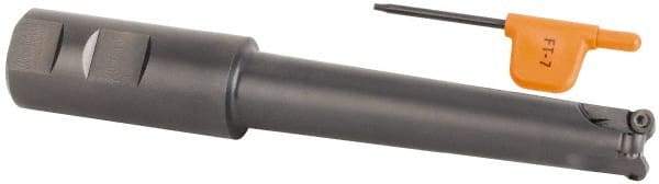 Kennametal - 3/4" Cutting Diam, 1" Shank Diam, 3/4" Max Depth of Cut, Straight Shank Indexable Copy End Mill - 3 Inserts, RD.X 07.. Insert, KDM Toolholder, Through Coolant - Industrial Tool & Supply