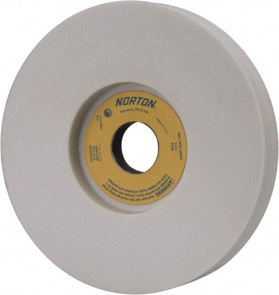 Norton - 7" Diam x 1-1/4" Hole x 1" Thick, J Hardness, 60 Grit Surface Grinding Wheel - Aluminum Oxide, Type 5, Medium Grade, 3,600 Max RPM, Vitrified Bond, One-Side Recess - Industrial Tool & Supply