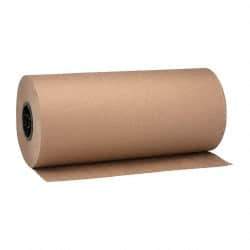 Made in USA - 900' Long x 18" Wide Roll of Recycled Kraft Paper - 8-1/2" OD, 40 Lb Paper Weight, 20 Lb per Roll - Industrial Tool & Supply