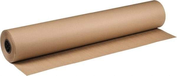 Made in USA - 900' Long x 48" Wide Roll of Recycled Kraft Paper - 8-1/2" OD, 40 Lb Paper Weight, 53 Lb per Roll - Industrial Tool & Supply