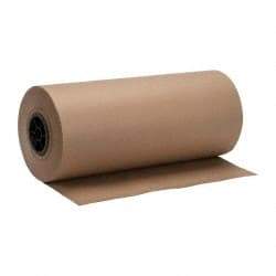 Made in USA - 720' Long x 18" Wide Roll of Recycled Kraft Paper - 8-1/2" OD, 50 Lb Paper Weight, 20 Lb per Roll - Industrial Tool & Supply