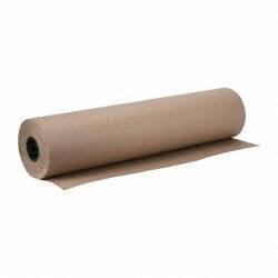 Made in USA - 720' Long x 36" Wide Roll of Recycled Kraft Paper - 8-1/2" OD, 50 Lb Paper Weight, 40 Lb per Roll - Industrial Tool & Supply