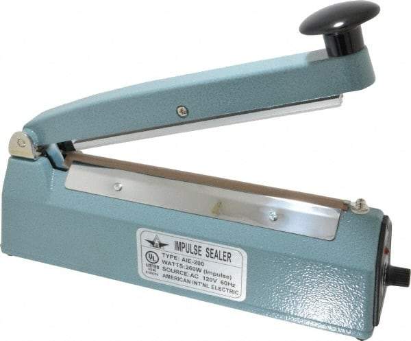 Value Collection - 8" Max Seal, 4 mil Thick, Table Top Thermal Impulse Sealer - 260 Watts - Industrial Tool & Supply