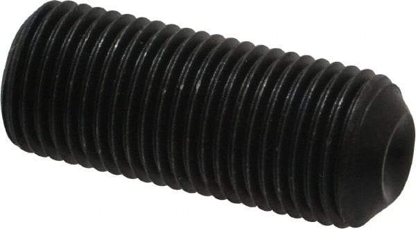 Value Collection - 1/2-20 UNF, 1-1/4" OAL, Cup Point Set Screw - Grade ASTM F912 Alloy Steel, 1/4" Key - Industrial Tool & Supply