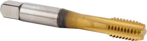 Kennametal - 1/2-13 UNC 3BX 4 Flute TiCN/TiN Finish Powdered Metal Straight Flute Machine Tap - Modified Bottoming, Right Hand Thread, 85.85mm OAL, 19.56mm Thread Length, Oversize - Exact Industrial Supply