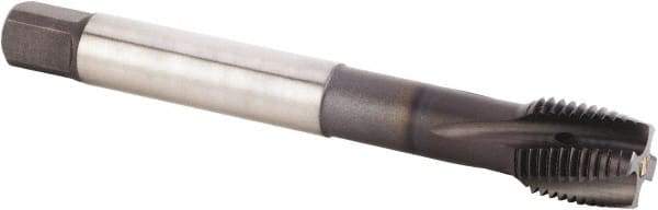 Kennametal - M12x1.50 Metric Fine 3 Flute 6HX Plug Spiral Flute Tap - Powdered Metal, TiN/CrC/C Finish, 100mm OAL, Left Hand Flute, Right Hand Thread, Series T621 - Industrial Tool & Supply