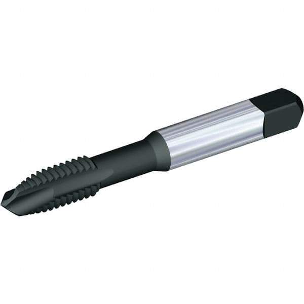 Kennametal - M12x1.75, 3 Flute, TiN/CrC/C Finish, Vanadium High Speed Steel Spiral Point Tap - Plug Chamfer, Right Hand Thread, 3-3/8" OAL, 23.9mm Thread Length, 9.32mm Shank Diam, 6H Class of Fit, Series GOtap - Exact Industrial Supply