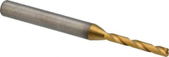 Kennametal - 3.1mm 140° Solid Carbide Jobber Drill - Multilayer TiAlN Finish, Right Hand Cut, Spiral Flute, Straight Shank, 66mm OAL, Standard Point - Industrial Tool & Supply