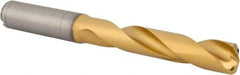 Kennametal - 33/64" 140° Solid Carbide Jobber Drill - Multilayer TiAlN Finish, Right Hand Cut, Spiral Flute, Straight Shank, 124mm OAL, Standard Point - Industrial Tool & Supply