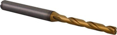 Kennametal - 4mm 140° Solid Carbide Jobber Drill - Multilayer TiAlN Finish, Right Hand Cut, Spiral Flute, Straight Shank, 74mm OAL, Standard Point - Industrial Tool & Supply