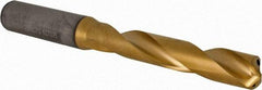 Kennametal - 31/64" 140° Solid Carbide Jobber Drill - Multilayer TiAlN Finish, Right Hand Cut, Spiral Flute, Straight Shank, 124mm OAL, Standard Point - Industrial Tool & Supply