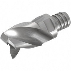 Iscar - MM EA Grade IC08 Carbide T-Slot Milling Tip Insert - Uncoated, 3 Flutes, 24.99mm Cutting Diam, 19mm Depth of Cut, 37.01mm Extension, 0.02" Cnr Rad, 40° Helix - Industrial Tool & Supply