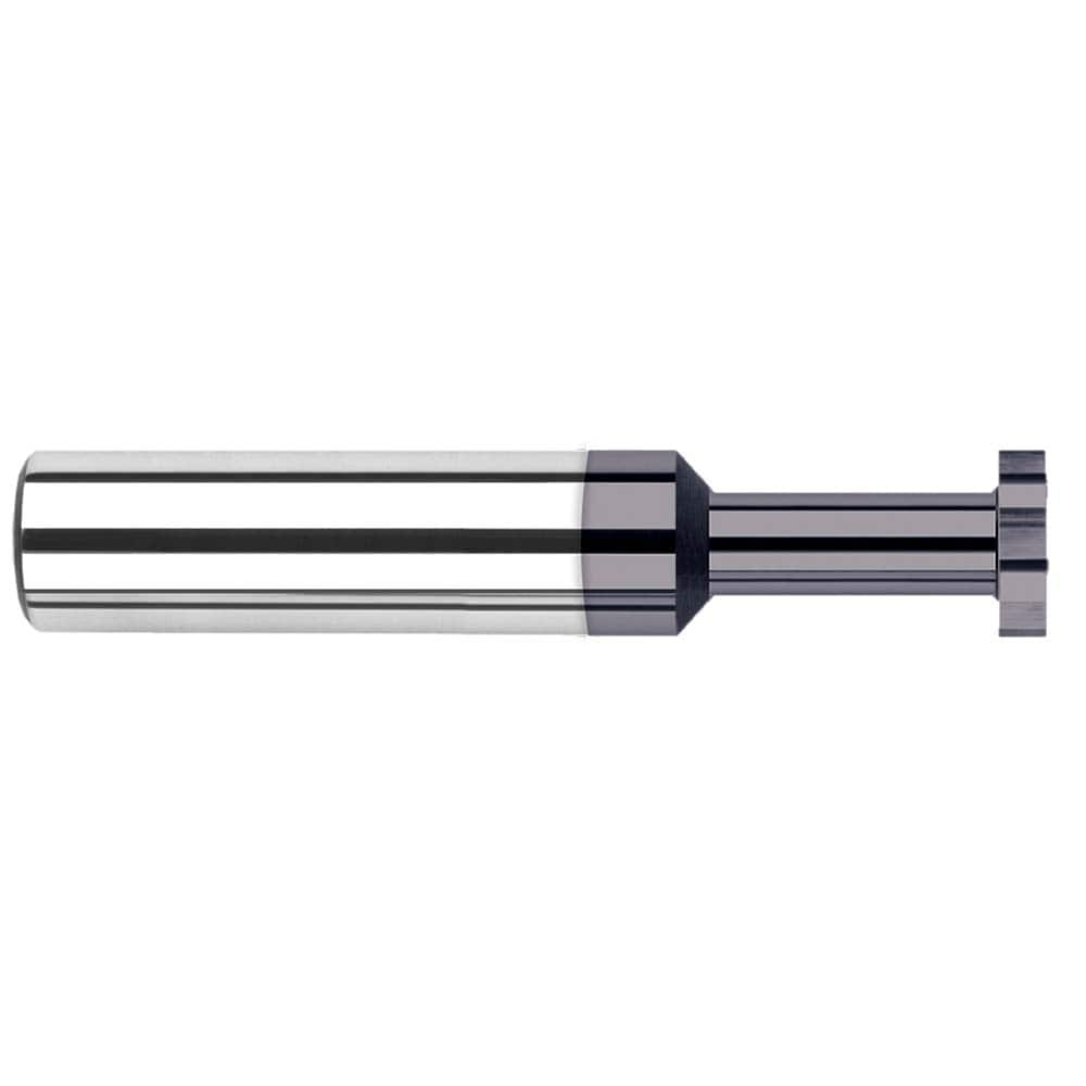 Harvey Tool - 1/2" Cut Diam, 3/16" Cut Width, 1/2" Shank, Straight-Tooth Woodruff Keyseat Cutter - Exact Industrial Supply