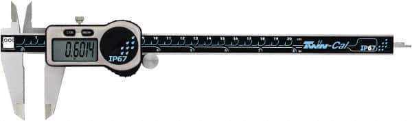 TESA Brown & Sharpe - 0 to 200mm Range, 0.01mm Resolution, IP67 Electronic Caliper - Stainless Steel with 50mm Stainless Steel Jaws, 0.03mm Accuracy - Industrial Tool & Supply