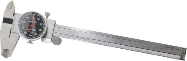Value Collection - 0" to 6" Range, 0.001" Graduation, 0.1" per Revolution, Dial Caliper - Black Face - Industrial Tool & Supply
