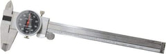 Value Collection - 0" to 6" Range, 0.001" Graduation, 0.1" per Revolution, Dial Caliper - Black Face - Industrial Tool & Supply