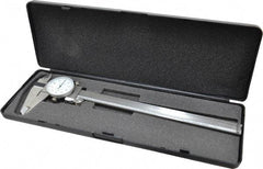 Value Collection - 0" to 8" Range, 0.001" Graduation, 0.1" per Revolution, Dial Caliper - White Face - Industrial Tool & Supply