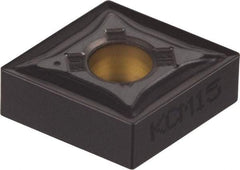 Kennametal - CNMG643 MP Grade KCM25 Carbide Turning Insert - TiN/TiCN/Al2O3 Finish, 80° Diamond, 3/4" Inscr Circle, 1/4" Thick, 3/64" Corner Radius - Industrial Tool & Supply