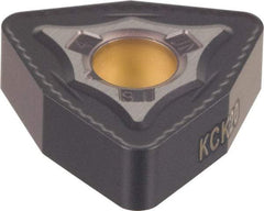 Kennametal - WNMG332 UN Grade KCK15 Carbide Turning Insert - TiCN/Al2O3 Finish, 80° Trigon, 3/8" Inscr Circle, 3/16" Thick, 1/32" Corner Radius - Industrial Tool & Supply