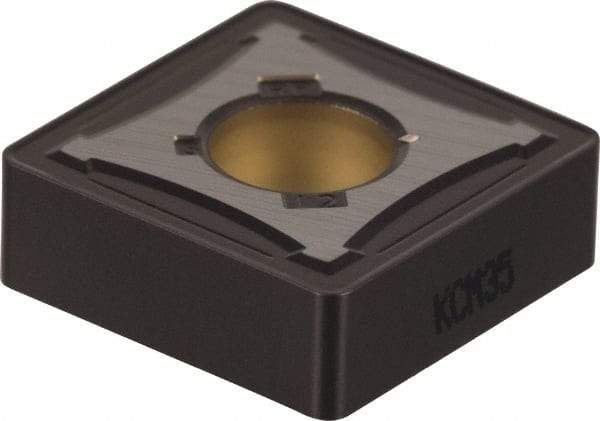 Kennametal - SNMG432 RP Grade KCP25 Carbide Turning Insert - TiCN/Al2O3 Finish, 90° Square, 1/2" Inscr Circle, 3/16" Thick, 1/32" Corner Radius - Industrial Tool & Supply