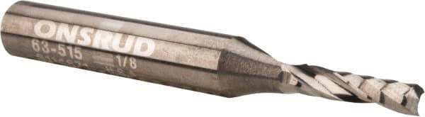 Onsrud - 1/8" Cutting Diam x 1/2" Length of Cut, 1 Flute, Upcut Spiral Router Bit - Uncoated, Right Hand Cut, Solid Carbide, 2" OAL x 1/4" Shank Diam, Single Edge - Industrial Tool & Supply