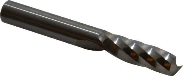 Onsrud - 3/8" Cutting Diam x 1-1/8" Length of Cut, 1 Flute, Upcut Spiral Router Bit - Uncoated, Right Hand Cut, Solid Carbide, 3" OAL x 3/8" Shank Diam, Single Edge - Industrial Tool & Supply