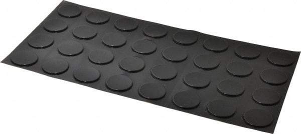 Made in USA - 1.23" Wide x 0.1" High, Self Adhesive Polyurethane Bumpers - Cylindrical - Industrial Tool & Supply