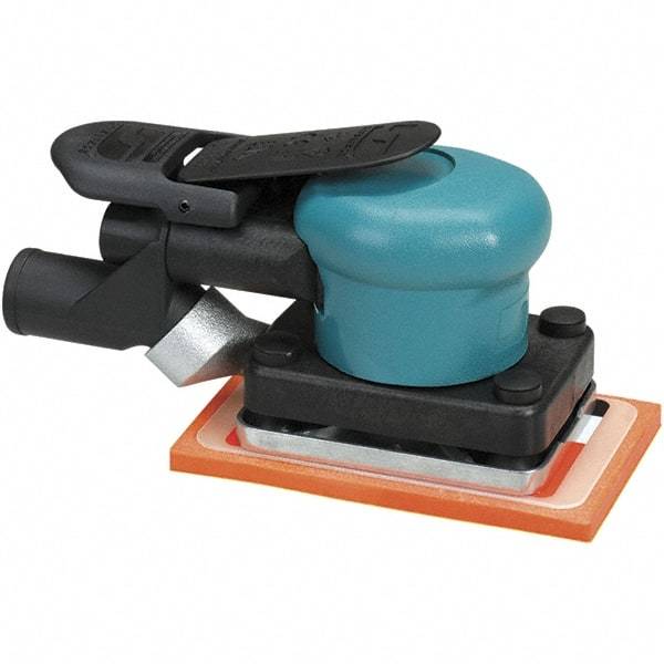 Dynabrade - 10,000 OPM, 13 CFM Air Consumption, Palm Air Orbital Sander - Rectangular Pad, 1/4 NPT Inlet - Industrial Tool & Supply