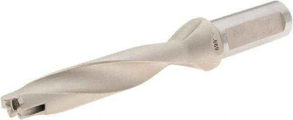 Iscar - 0.669 to 0.705" Diam, 5xD, 3.35" Max Depth, 3/4" Shank Diam, Replaceable Tip Drill - 17 Seat Size, DCM Toolholder, Series ChamDrill - Industrial Tool & Supply