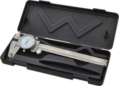 Value Collection - 0" to 6" Range, 0.001" Graduation, 0.2" per Revolution, Dial Caliper - White Face - Industrial Tool & Supply
