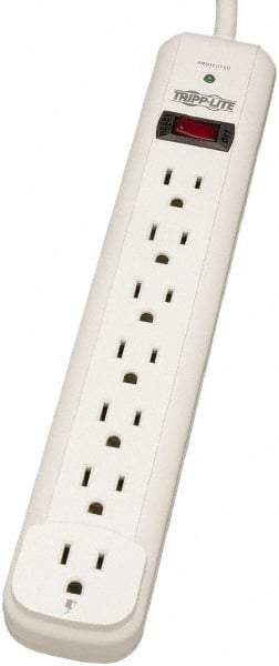 Tripp-Lite - 7 Outlets, 120 VAC15 Amps, 25' Cord, Power Outlet Strip - Floor, Keyhole Mount, 5-15 NEMA Configuration, 11.69" Strip - Industrial Tool & Supply
