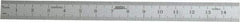 SPI - 150mm Long, 0.5, 1mm Graduation, Flexible Steel Rule - Metric Graduation Style, 1/2" Wide, Silver, Satin Chrome Finish - Industrial Tool & Supply