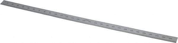 SPI - 300mm Long, 0.5, 1mm Graduation, Flexible Steel Rule - Metric Graduation Style, 1/2" Wide, Silver, Satin Chrome Finish - Industrial Tool & Supply