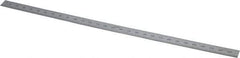 SPI - 300mm Long, 0.5, 1mm Graduation, Flexible Steel Rule - Metric Graduation Style, 1/2" Wide, Silver, Satin Chrome Finish - Industrial Tool & Supply