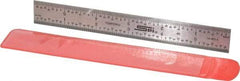 SPI - 6" Long, 1/64, 1/32, 1/16, 1/8" Graduation, Rigid Steel Rule - 4R Graduation Style, 3/4" Wide, Silver - Industrial Tool & Supply