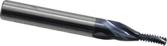 Accupro - #8-32 UNC, 0.115" Cutting Diam, 3 Flutes, Solid Carbide Helical Flute Thread Mill - Internal Thread, 5/16" LOC, 2" OAL, 1/4" Shank Diam - Industrial Tool & Supply