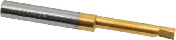 Accupro - 0.2" Min Bore Diam, 1.1" Max Bore Depth, 1/4 Shank Diam, Boring Bar - Right Hand Cut, Solid Carbide, TiN Finish - Exact Industrial Supply