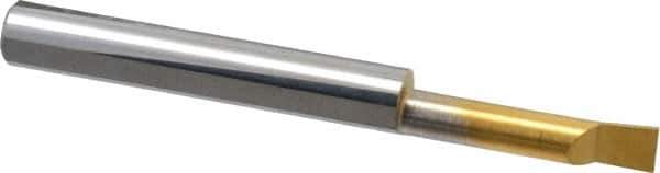 Accupro - 0.2" Min Bore Diam, 0.9" Max Bore Depth, 1/4 Shank Diam, Boring Bar - Right Hand Cut, Solid Carbide, TiN Finish - Exact Industrial Supply