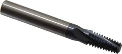 Accupro - NPTF, 0.305" Cutting Diam, 4 Flute, Solid Carbide Helical Flute Thread Mill - Internal Thread, 5/8" LOC, 2-1/2" OAL, 5/16" Shank Diam - Industrial Tool & Supply